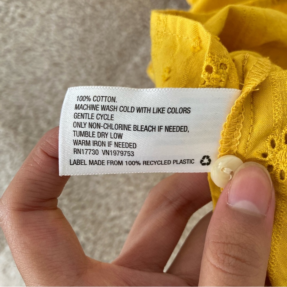 Universal Thread Yellow Eyelet Blouse - Picture 8 of 8